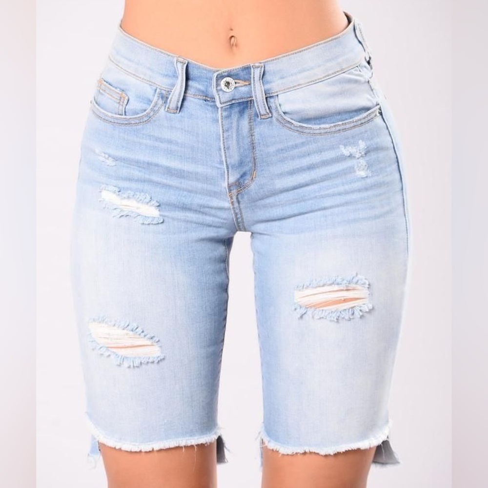 Denim Bermuda Shorts